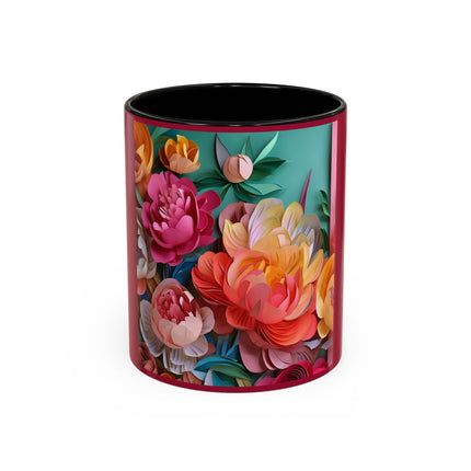 Peonies in Full Bloom Colorful Mugs (11oz, 15oz)