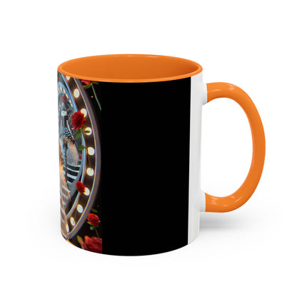 Halloween Witch Through the Mirror Colorful Mugs (11oz, 15oz)
