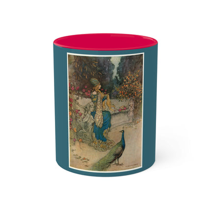 Preziosa in the Garden by Warwick Goble Colorful Mugs, 11oz