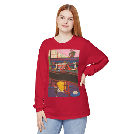 La Musique by Charles Martin Garment-dyed Long Sleeve T-Shirt
