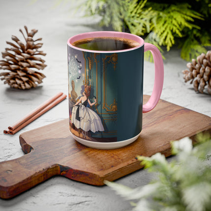 🕯️🎃 The Moonlit Manor Drawing Room Colorful Mug – Elegant Halloween Charm