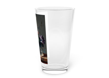 Floral Still Life by Johann Baptist Drechsler Glass, 16oz