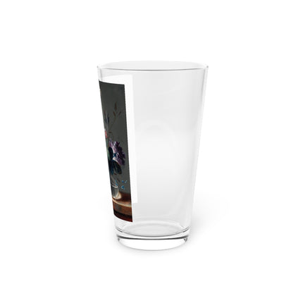 Floral Still Life by Johann Baptist Drechsler Glass, 16oz