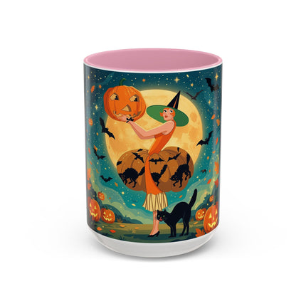 🦇🎃 The Witch Of Batwing Pumpkin Hollow Colorful Mug – Moonlit Halloween Charm