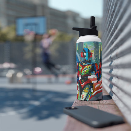 Fashion Cyberpunk CIA Robots Stainless Steel Water Bottle