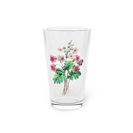Chinese Primrose Botanical Illustration by Pierre-Joseph Redouté Glass, 16oz
