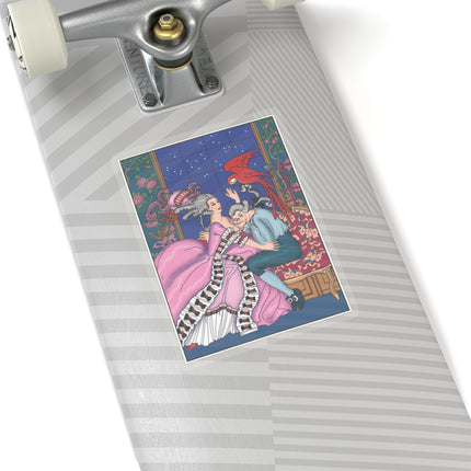 The Jealous Parrot by George Barbier Kiss-Cut Stickers (4 Sizes)