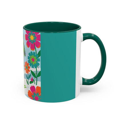🎿🌸 The Winter Flower Adventurer Colorful Mug – Colorful Ski Fantasy
