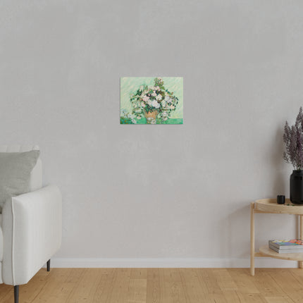 Roses by Vincent Van Gogh Matte Canvas, Stretched, 0.75"