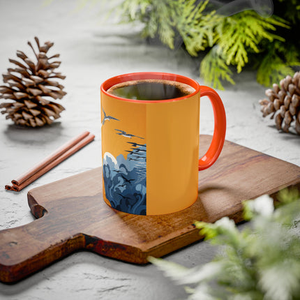 Falcon Mistress Colorful Mugs – Art Deco Majesty & Mythic Freedom