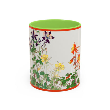 Aquilegia Flowers by Tanigami Kônan Colorful Mugs (11oz, 15oz)