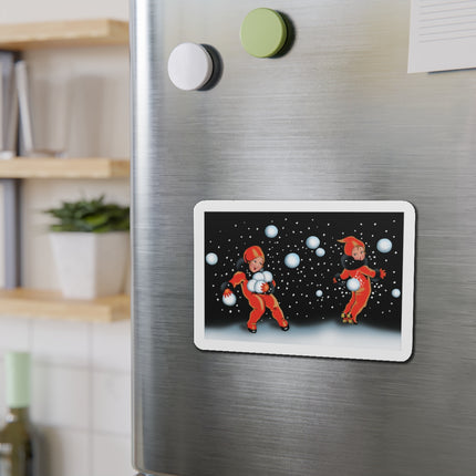 Festive Snowball Kiss-Cut Die-Cut Magnets (5 Sizes)
