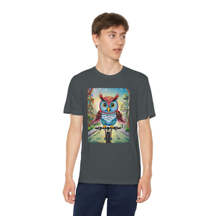 Cycling Owl Youth Competitor Tee – Urban Adventure & Playful Energy