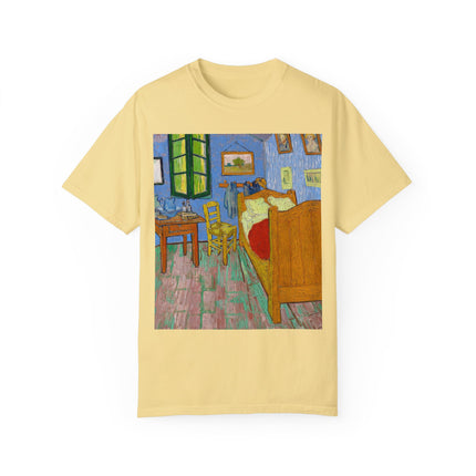 The Bedroom by Vincent van Gogh Unisex Garment-Dyed T-shirt