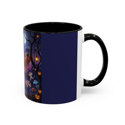 🌙🎃 Moonlit Mischief In The Pumpkin Grove Colorful Mug – Whimsical Halloween Fantasy