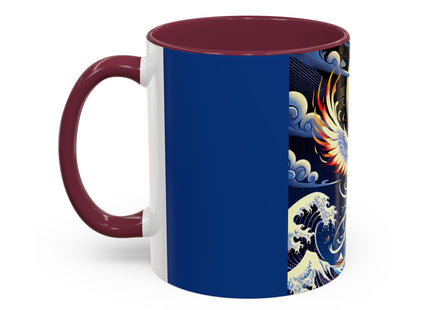 Majestic White Crane Colorful Mugs (11oz, 15oz)