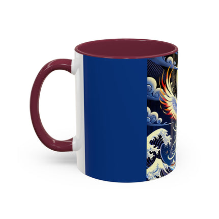 Majestic White Crane Colorful Mugs (11oz, 15oz)