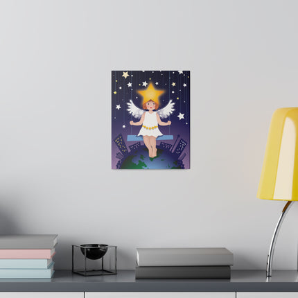 Celestial Magic – Angel on a Swing Under the Stars