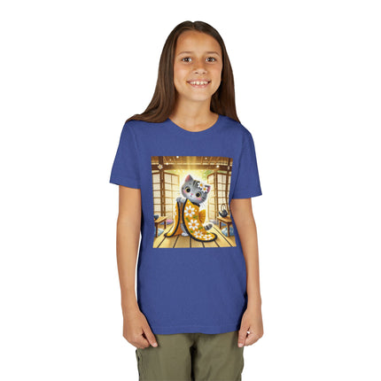Playful Kitten in the Tea Room Youth Short Sleeve Tee