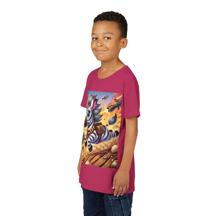 Zebra on the Run Youth Short Sleeve Tee