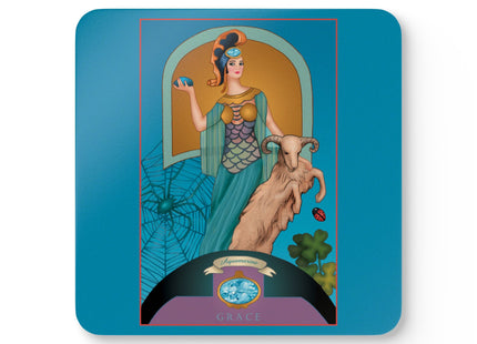 Pisces Zodiac Design – March & Aquamarine by Sofia Chiostri | Corkwood Coaster Set