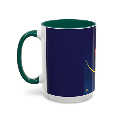 Moonlit Reflections Colorful Mug (11oz, 15oz) – Celestial Elegance, Art Deco Beauty & Dreamy Style