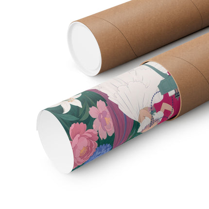 🌸💎 The Garden Of Little Treasures Matte Vertical Poster – Art Deco Floral Elegance