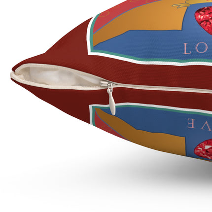 July & Ruby (from the Gem Series) by Sofia Chiostri Spun Polyester Square Pillow