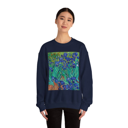 Irises by Vincent Van Gogh Heavy Blend™ Crewneck Sweatshirt