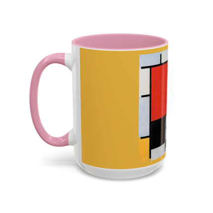 Composition with Red, Yellow, Blue, and Black by Piet Mondrian Colorful Mugs (11oz, 15oz)