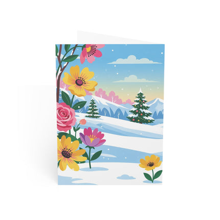 🐇🌸 The Lady Of The Winter Rabbit Greeting Card – Art Deco Holiday Fantasy