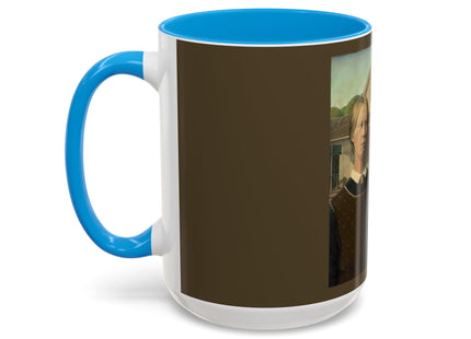 American Gothic by Grant Wood Colorful Mugs (11oz, 15oz)