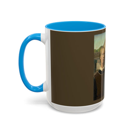 American Gothic by Grant Wood Colorful Mugs (11oz, 15oz)