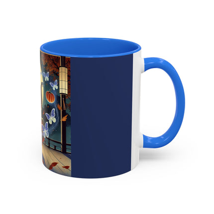 Court Magician with Ghost Butterflies Colorful Mugs (11oz, 15oz)