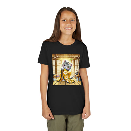 Playful Kitten in the Tea Room Youth Short Sleeve Tee