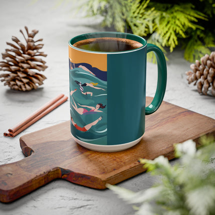 Summer Splash Colorful Mugs – Retro Beach Joy & Carefree Summer Vibes