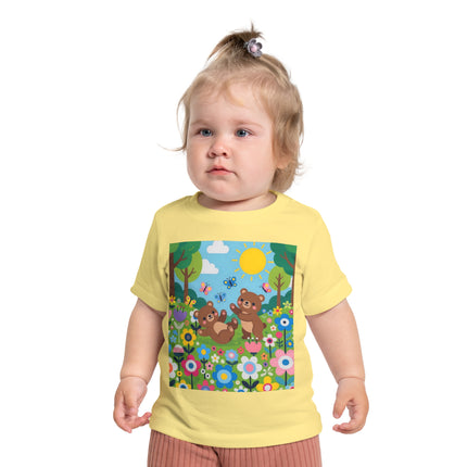 Woodland Bear Cubs at Play Baby T-Shirt – A Forest Full of Joy