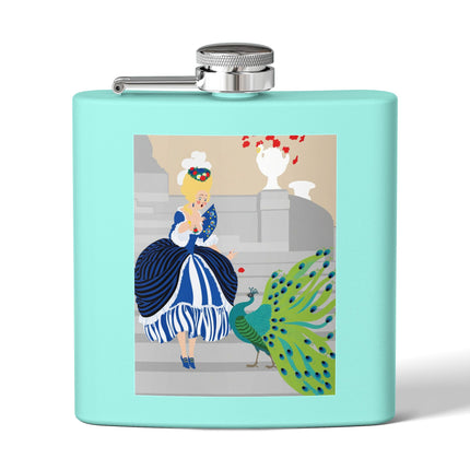 Peacock Courtesan Flask – Whimsical Elegance & Royal Splendor
