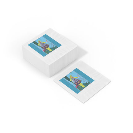 Exquisite Elegance by Umberto Brunelleschi White Coined Napkins