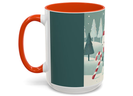Candy Cane Timekeeper Bunny Colorful Mugs (11oz, 15oz)