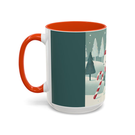 Candy Cane Timekeeper Bunny Colorful Mugs (11oz, 15oz)