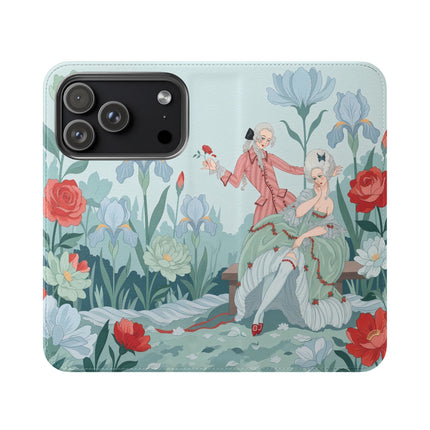🌹💌 The Secret Rose Garden Courtship Flip Case – Art Deco Floral Romance