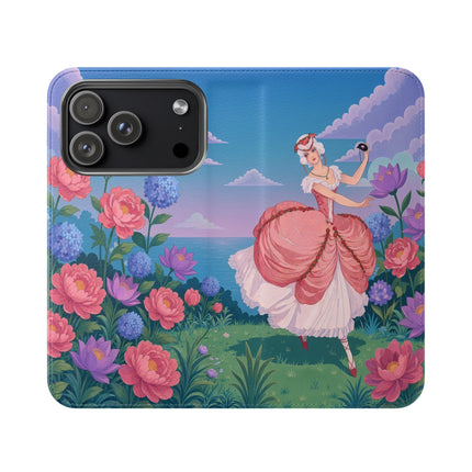 🌸🩰 The Garden Dancer Flip Case – Art Deco Floral Whimsy