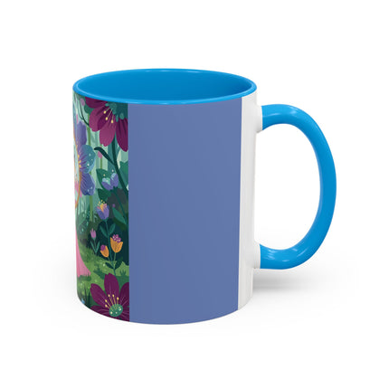 The Lady Of The Enchanted Mirror Colorful Mugs – Art Deco Botanical Elegance