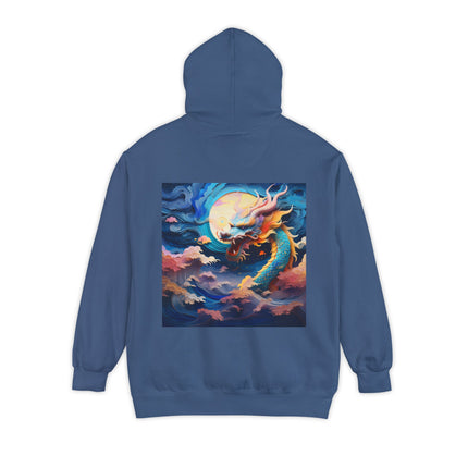 A Dragon's Ascent Unisex Garment-Dyed Hoodie