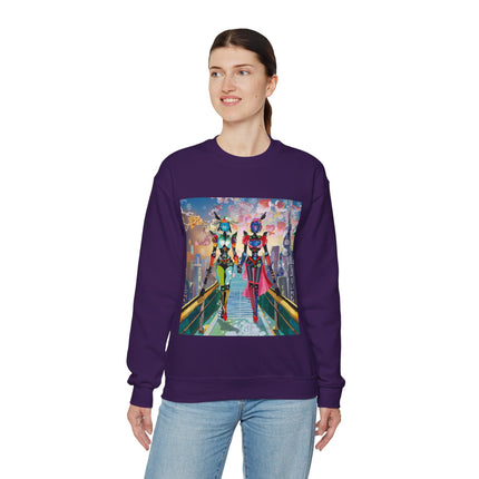 Cyber Punk Robot Models Unisex Heavy Blend™ Crewneck Sweatshirt