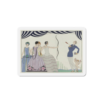 Visez au coeur, belles dames! by George Barbier Die-Cut Magnets (5 Sizes)