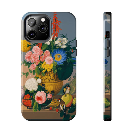 🌺🐦 The Garden Of Golden Birds Phone Case – Art Deco Floral Elegance