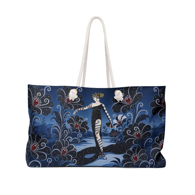 🖤💎 The Midnight Jeweled Garden Dancer Weekender Bag – Art Deco Fashion Elegance