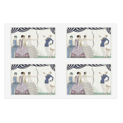 Visez au coeur, belles dames! by George Barbier Sticker Sheets